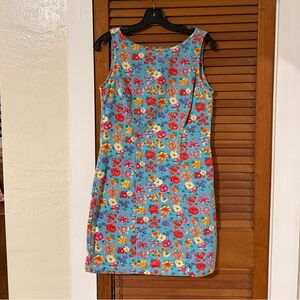 Floral dress - denim material